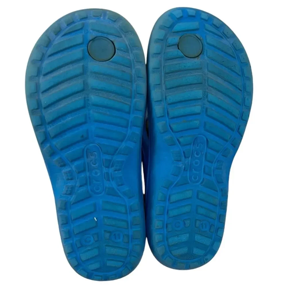 CROCS Kid's Size 11 Blue Flip Flops
